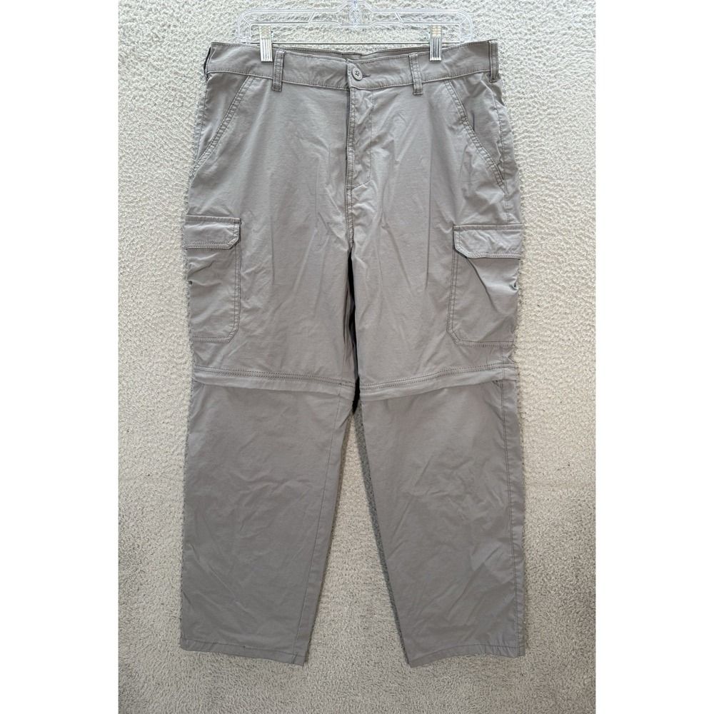 Denali Pants Mens 34x27 Gray Flex Waist Convertible Cargo Performance Outdoors